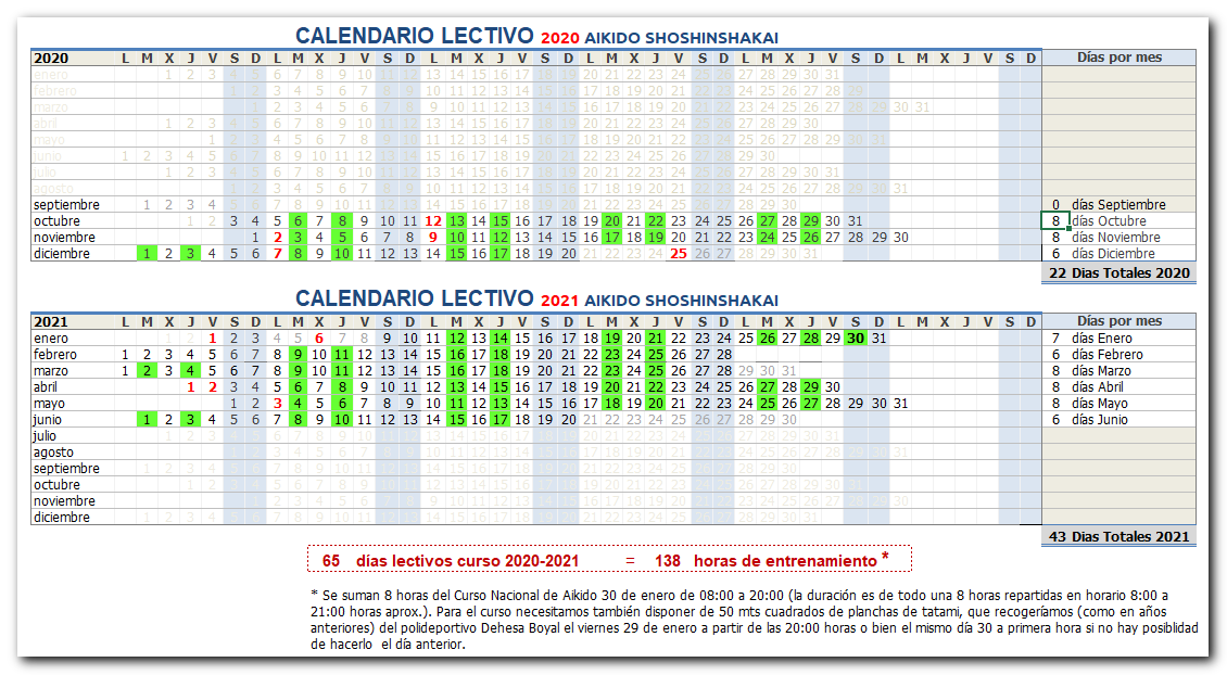 Calendario 20-21